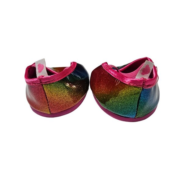 Build a Bear Rainbow Slip on Ballet Flats Sparkly Sandals for Plush Animal - Picture 4 of 6